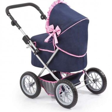 COCHE MUÑECAS TRENDY AZUL MARINO 67X67X41 CM