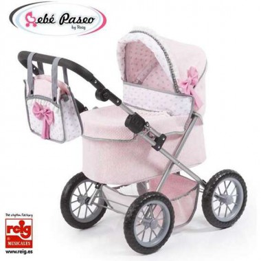 COCHE MUÑECAS TRENDY ROSA 68X67X41 CM