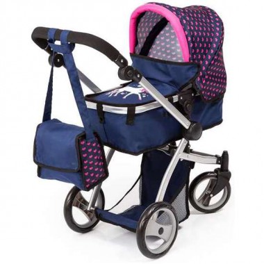 SET CARRITO COCHE DE MUÑECAS MEGA COMBI 69.98X54.99X34.98 CM