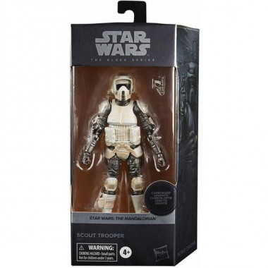 FIGURA SCOUT TROOPER CARBONIZED BLACK SERIES STAR WARS 15CM