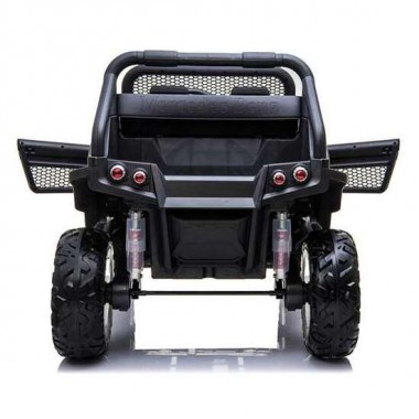 COCHE MERCEDES UNIMOG BLACK BATERIA 12V 128X86X84CM RUNRUNTOYS