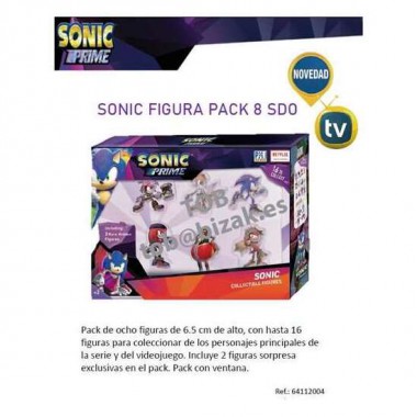 FIGURA SONIC PACK DE 8 FIGURAS COLECCIONABLES. 6,5 CM - MODELOS SURTIDOS