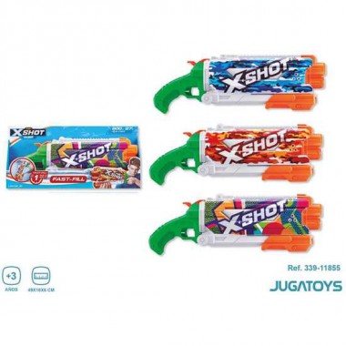 PISTOLA DE AGUA X-SHOT SKINS PUMP ACTION FAST-FILL, 49X18X6CM. - MODELOS SURTIDOS