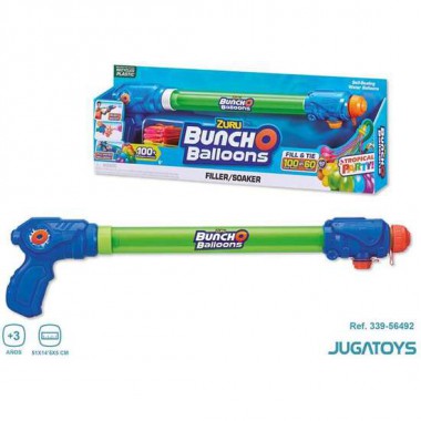 PISTOLA DE AGUA CON GLOBOS BUNCHO BALLOONS TROPICAL PARTY 51X145X5CM