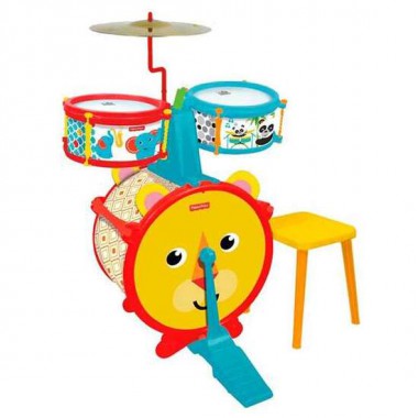 BATERIA SENCILLA FISHER PRICE CON BANQUETA 55X38X36 CM