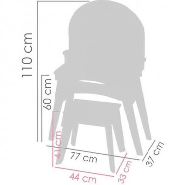 TOCADOR DE MADERA NIZA XL 62X38X110CM