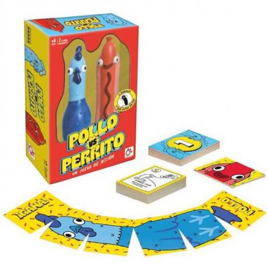 JUEGO POLLO VS PERRITO. ¿QUIÉN SERÁ EL MEJOR: POLLO O PERRITO? 26,7 X 18 X 7,5