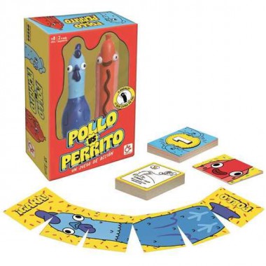 JUEGO POLLO VS PERRITO. ¿QUIÉN SERÁ EL MEJOR: POLLO O PERRITO? 26,7 X 18 X 7,5