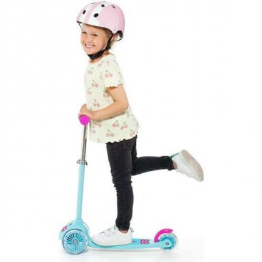 PATINETE MAXI SCOOTER ROSA 3 RUEDAS CON LUCES 56 CM