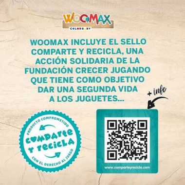 MOTO CORREPASILLOS DE MADERA UNICORNIO WOOMAX 12" 85X37X53 CM