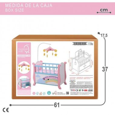 CUNA DE MADERA CON MÓVIL 57X31X81 CM