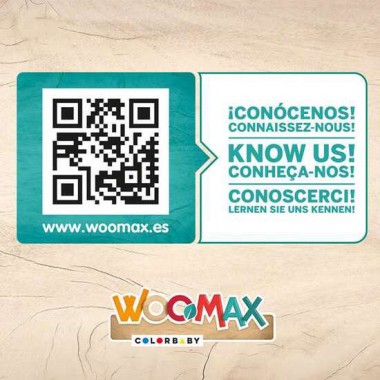 MOTO CORREPASILLOS DE MADERA VACA WOOMAX 12" 85X37X53 CM