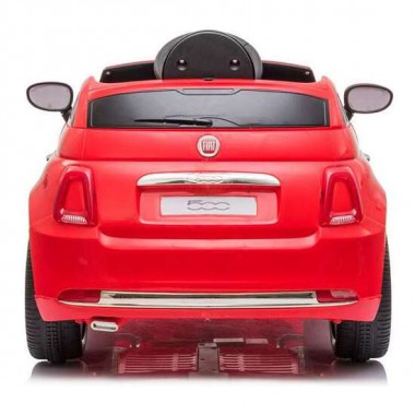 COCHE FIAT 500 ROJO CON CONTROL REMOTO Y MP3 BATERIA 6V 4,5 AH -MOTOR 30 W