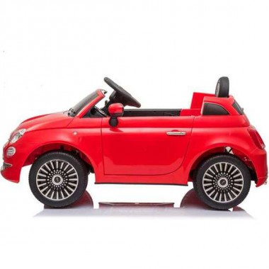 COCHE FIAT 500 ROJO CON CONTROL REMOTO Y MP3 BATERIA 6V 4,5 AH -MOTOR 30 W