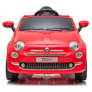 COCHE FIAT 500 ROJO CON CONTROL REMOTO Y MP3 BATERIA 6V 4,5 AH -MOTOR 30 W