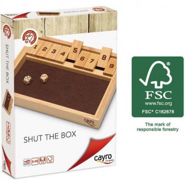 JUEGO SHUT THE BOX MADERA