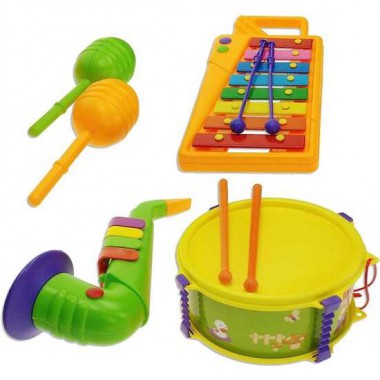 SET XILOFON, TAMBOR,SAXOFON Y MARACAS