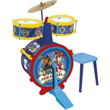 BATERIA SENCILLA PAW PATROL CON BANQUETA 55X36X38 CM