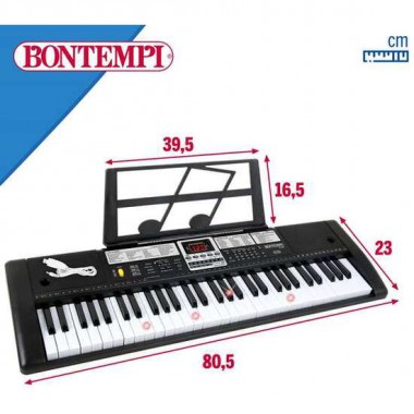 ÓRGANO ELECTRÓNICO BONTEMPI CON 61 NOTAS 90X14,5 CM