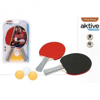 PALAS DE PING PONG . INCLUYE2 PALAS Y PELOTAS 20,5X4,5X3,2CM