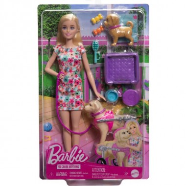 MUÑECA BARBIE PASEADORA DE PERROS