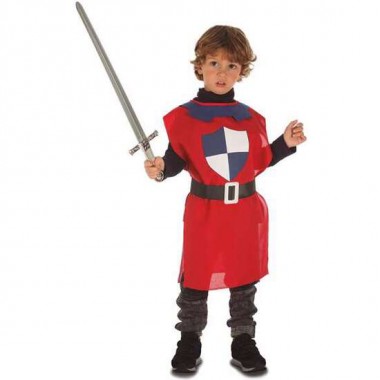 DISFRAZ PETO MEDIEVAL ROJO TALLA 3-6 Y