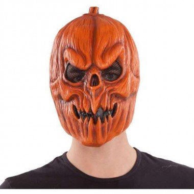 FULL PUMPKIN LATEX MASK