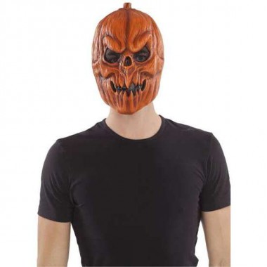 FULL PUMPKIN LATEX MASK