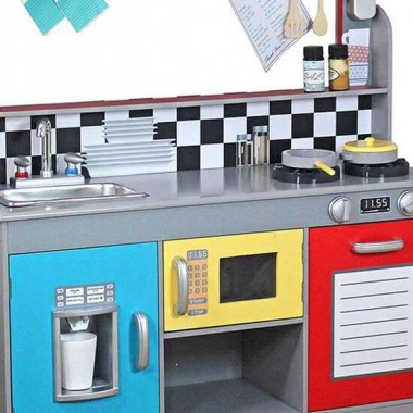 COCINA RETRO DE MADERA WOOMAX 90X58X104 CM