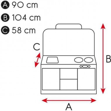 COCINA RETRO DE MADERA WOOMAX 90X58X104 CM