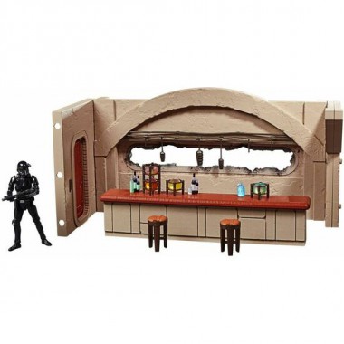 ESCENARIO NEVARRO CANTINA + FIGURA IMPERIAL DEATH TROOPER MANDALORIAN STAR WARS