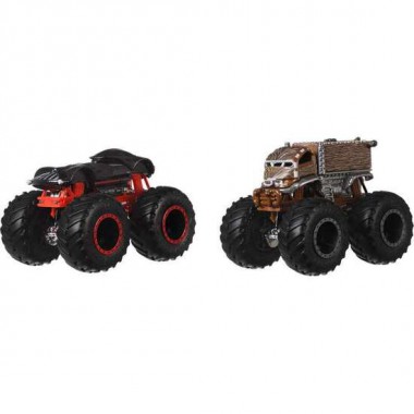 COCHE HOT WHEELS MONSTER TRUCKS. PACK DE DOS COCHES DE DEMOLICIÓN.ESCALA 1:64 - MODELOS SURTIDOS