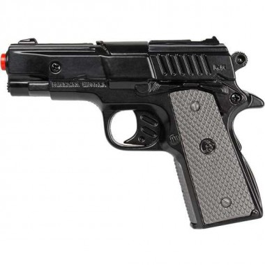 PISTOLA POLICÍA METAL 8 TIROS COLOR NEGRA