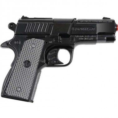 PISTOLA POLICÍA METAL 8 TIROS COLOR NEGRA