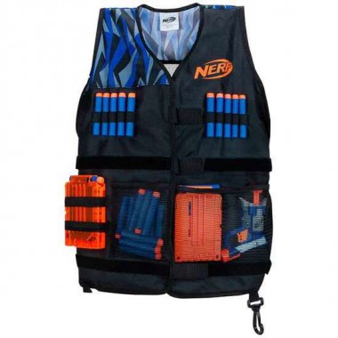 CHALECO TACTICAL NERF CON BOLSILLOS Y COMPARTIMENTOS 30X5X51 CM (NO INCLUYE ACCESORIOS)