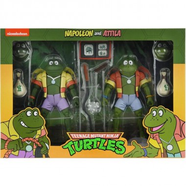 BLISTER 2 FIGURAS NAPOLEON Y ATILLA TORTUGAS NINJA 18CM