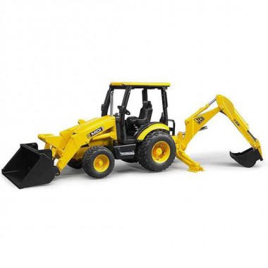 VEHICULO EXCAVADORA JCB CON PALA FRONTAL Y BRAZO TRASERO DESMONTABLE 41X12X17 CM