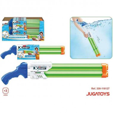 PISTOLA DE AGUA X-SHOT QUAD STREAM BLASTER CON DOS CAÑONES 135X596X57CM - MODELOS SURTIDOS