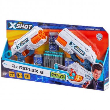 PACK 2 PISTOLAS REFLEX 6 X-SHOT