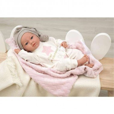 MUÑECA ELEGANCE ARIA ROSA CON PORTABEBE, INCLUYE CHUPETE (MUÑECO DE PESO)40 CM