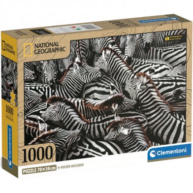 PUZZLE ZEBRAS IN HOLDING PEN NATIONAL GEOGRAPHIC 1000PZS