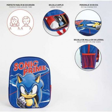 MOCHILA INFANTIL 3D SONIC PRIME