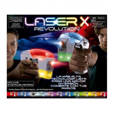 PISTOLA LASER X REVOLUTION MICRO B2 BLASTERS. SISTEMA DE CARGA RÁPIDA. ALCANCE 60 METROS. PERMITE JUGAR DIA Y NOCHE.