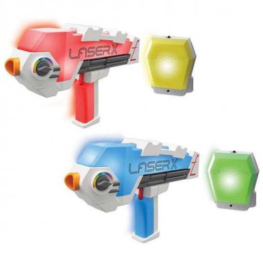 PISTOLA LASER X REVOLUTION MICRO B2 BLASTERS. SISTEMA DE CARGA RÁPIDA. ALCANCE 60 METROS. PERMITE JUGAR DIA Y NOCHE.