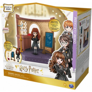 AULA ENCANTAMIENTOS MAGICOS + FIGURA HERMIONE HARRY POTTER 5CM