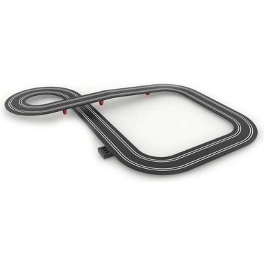 PISTA SCALEXTRIC JUMP & LOOP. INCLUYE COCHES CON LUZ,MANDO CON TURBO ,VALLAS,PUENTE,RAMPA Y LOOPING 6,66M DE PISTA 156X123 CM