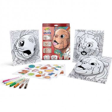 ACTIVIDADES 3D COLOR POPS SET MASCOTAS CON 3 FONDOS, 3 HOJAS 3D, 7 ROTULADORES, 3 HOJAS ADHESIVAS Y CINTA ADHESIVA. 29X22X2,6 C