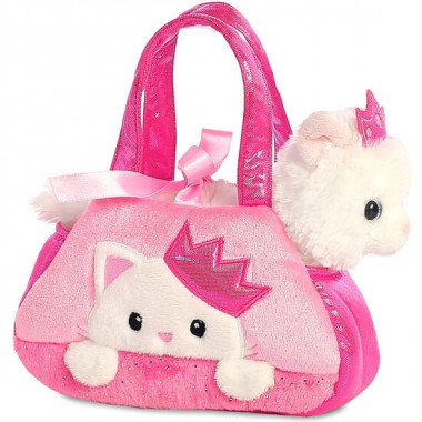 PELUCHE BOLSO FANCY PAL GATO ROSA 21CM