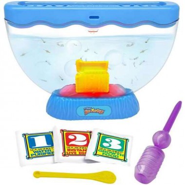 SEA MONKEYS OCEAN ZOO COFRE DEL TESORO CON LUZ EXP 12 PIEZS. SON PLACTON Y MICRO CRUSTÁCEOS.INCLUYE HUEVOS DE VIDA INSTANTANEA 