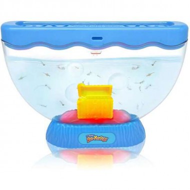 SEA MONKEYS OCEAN ZOO COFRE DEL TESORO CON LUZ EXP 12 PIEZS. SON PLACTON Y MICRO CRUSTÁCEOS.INCLUYE HUEVOS DE VIDA INSTANTANEA 